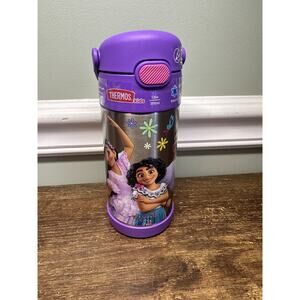 FUNTAINER Water Bottle with Straw - 12 Ounce, Encanto - Kids Stainless Steel Vac